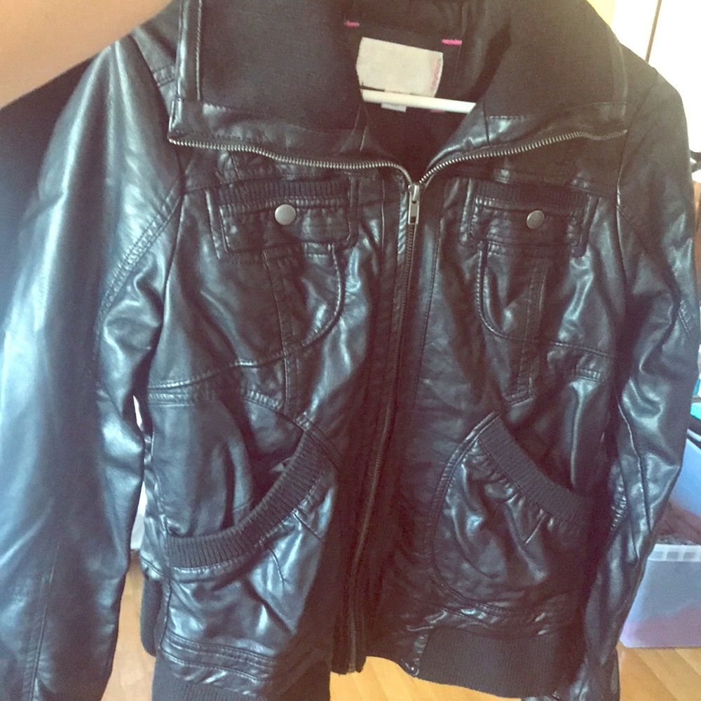 Black Faux Leather Jacket